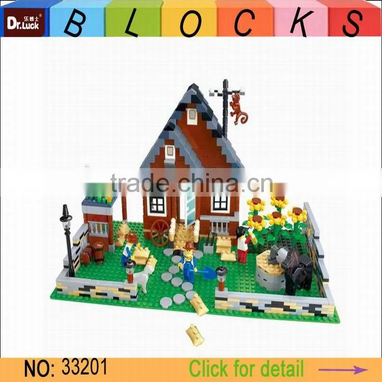Factory price 719pcs happy farm wisdom toy bricks for sale