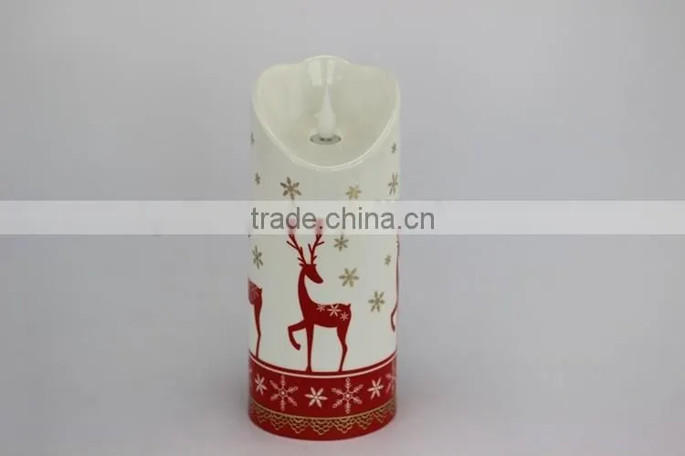 flameless Christmas LED lights candles in ceramic wholesale
