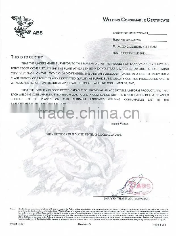 Highest quality low carbon/mild steel Welding electrode AWS E6013
