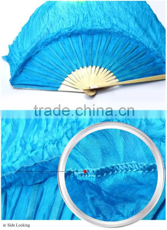 Long Silk Fabric Dancing Fans for Belly Dance