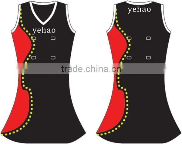 2015 Hot Custom sublimated netball A line dress
