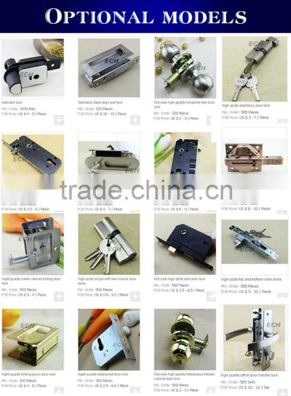high quality Zinc alloy glass door handle with lock