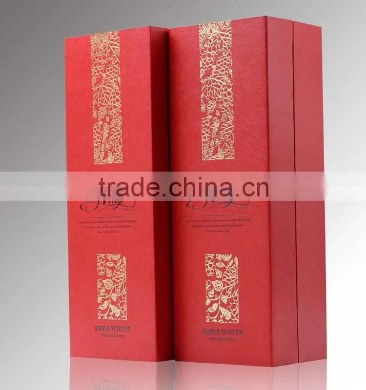 recycled decorate branded design cardboard paper wine boxes wholesale