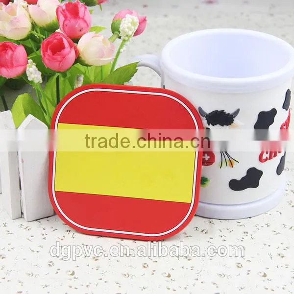 Factory Custom 2015 Hot Sell Soft PVC Beer Cup Mat