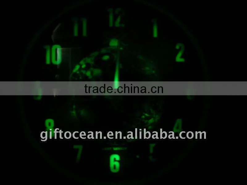 12" new technic Smart light silence metal wall clock