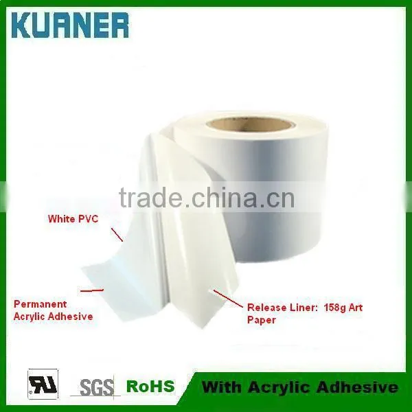 Self adhesive metalized pvc film for printing