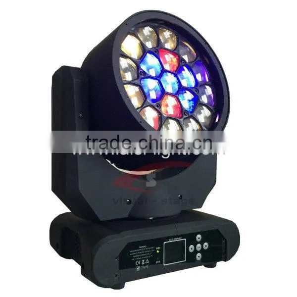 Bee Eye Moving Head Beam DJ Disco Light/stage lighting 19x15W 4in1 bee moving head beam light/led bee moving light