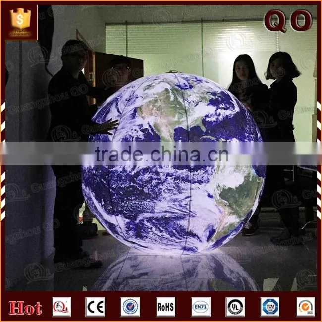 Realistic design helium lighting ball custom advertising inflatable earth balloon