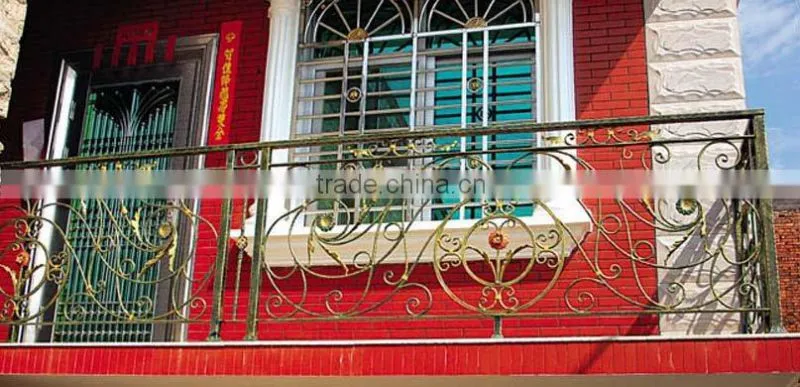 hot galvanized simple wrought iron balcony fence