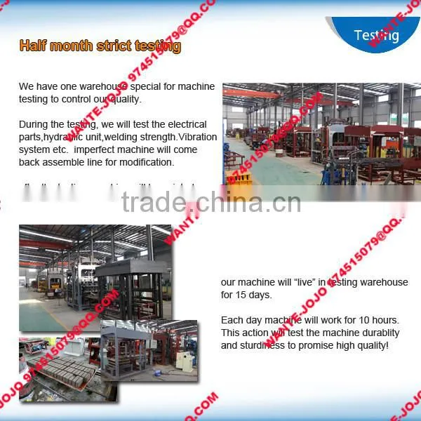 WANTE MACHINERY QT10-15 russia compressed earth brick block machine