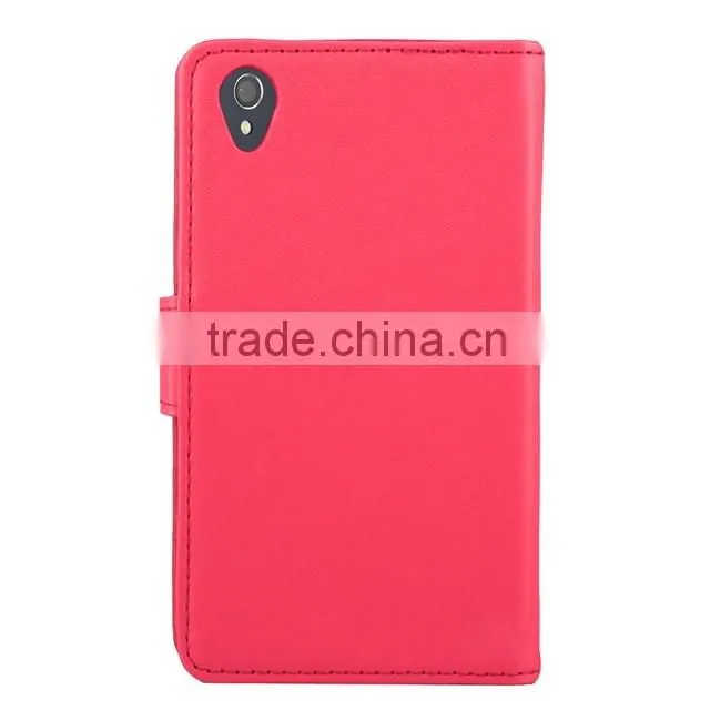 Fancy Rose PU Wallet Waterproof Shockproof Cover Case For Sony Xperia Z1