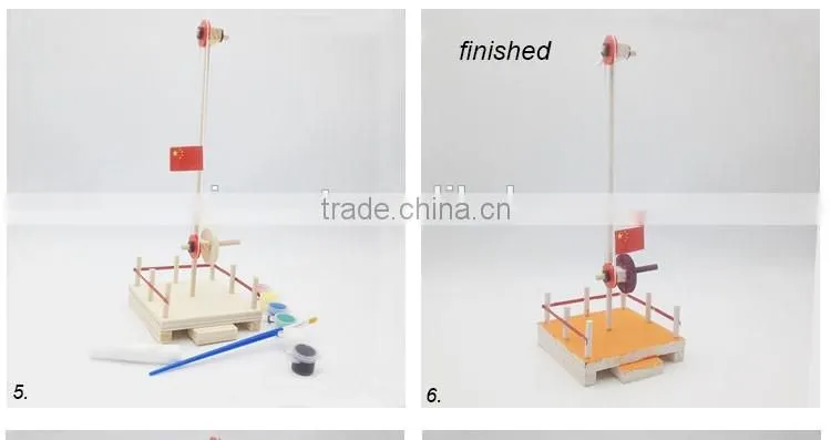 hand shaking flag-lifts Pully transmission science working models