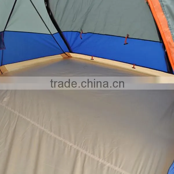 New Style 4 Door Big Family Double Layer 4 Person Fiberglass Automatic GardenTent