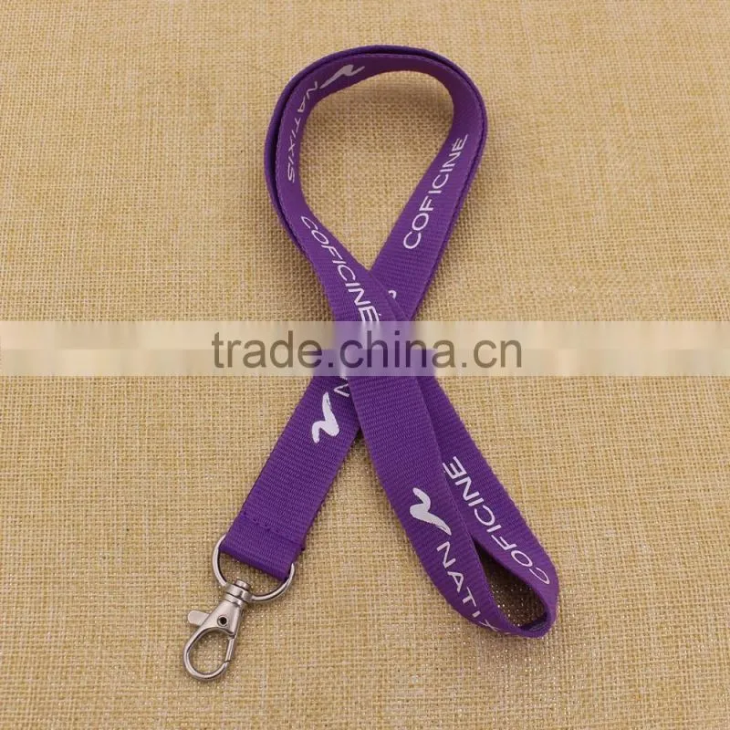 Factory custom logo polyester branded lanyard/ name brand lanyard wholesale