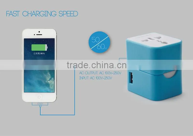 Universal Travel Adapter with USB Port Charger