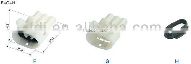 auto 3 pin male plastic waterproof connector
