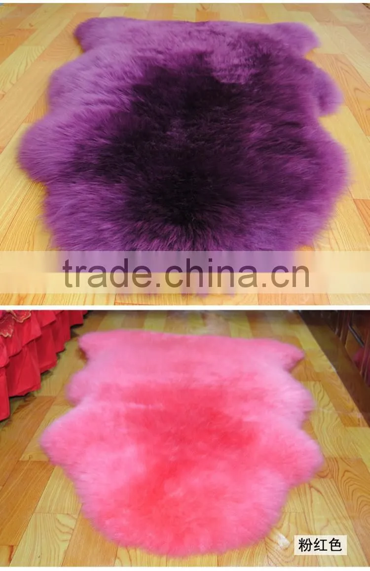 Customized Luxury sheepskin long fur Car Seat Covers lambskin fur Car Seat Cushion cover universal in winter