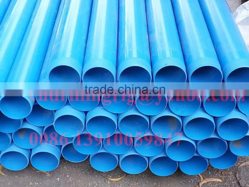 Water well PVC casing and screen pipes with thread connection made in China
