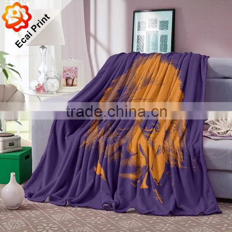 printable queen size winter sublimation heat transfer printed polar fleece blanket