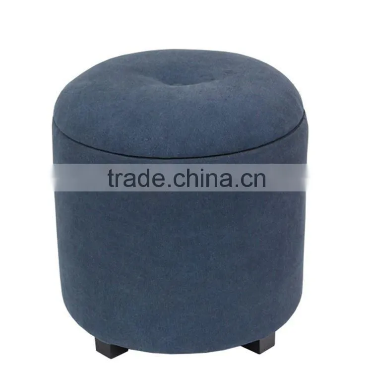 new design wholesale fabric round ottoman knited pouf