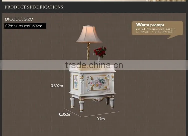 Rococo 2 Drawers Bedside Cabinet - Antique spanish furniture