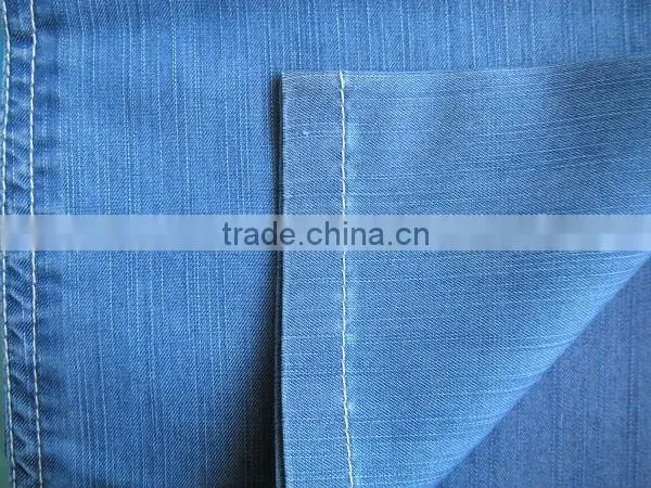 XAT9127-A 16S+21S*150D 80%TENCEL 20%POLY DENIM INDIGO TWILL WOVEN FABRIC