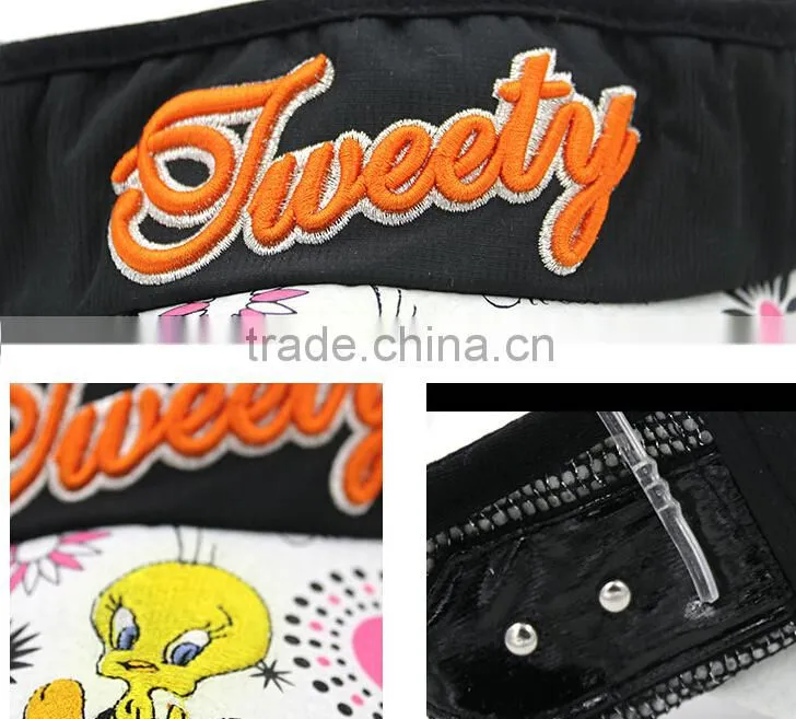 Colorful bright printing and embroidery design sun visor for kids