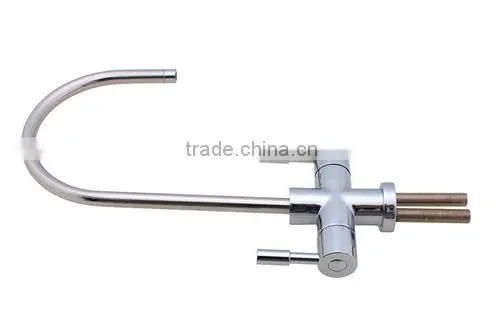 Brass kitchen faucet with double handle faucet accessories