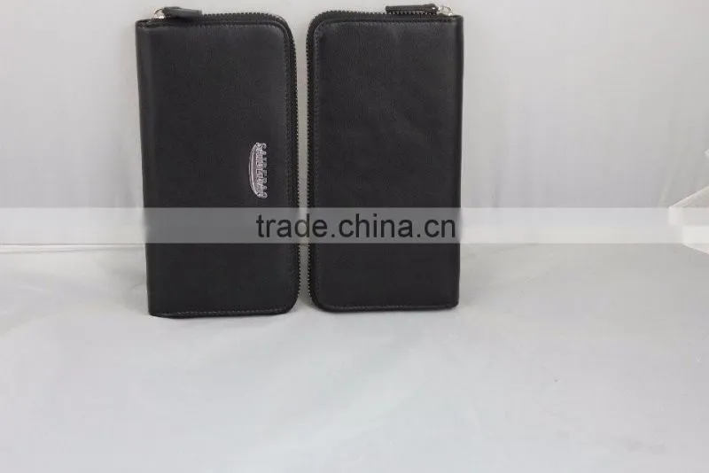 High Quality New Fashion Promition Genuine leather men's wallet with customized logo