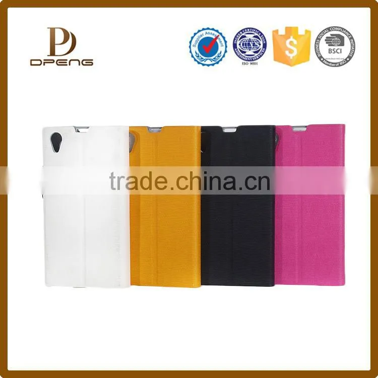 2015 Top sale custom OEM design PU leather Striped phone case