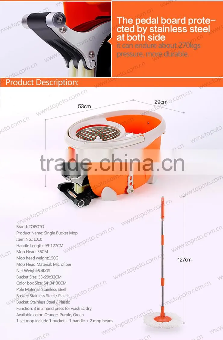 New design rotating mop bucket with foot pedal