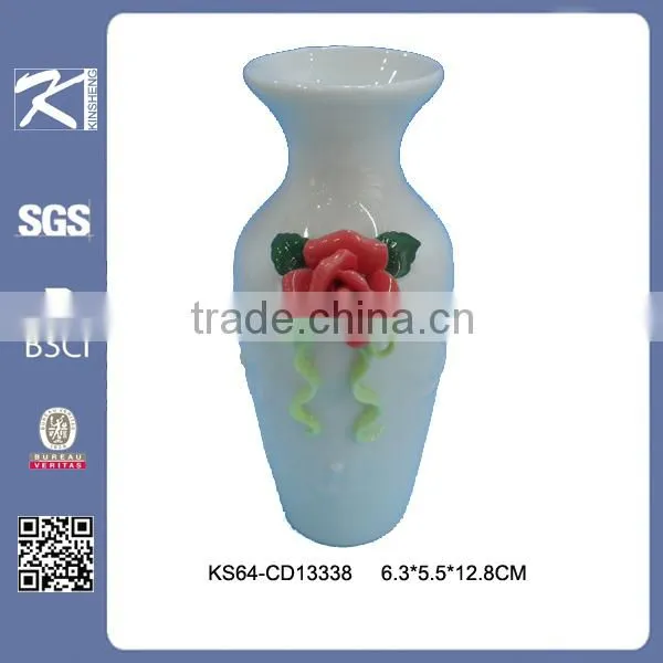 High grade chinese white porcelain flower vase