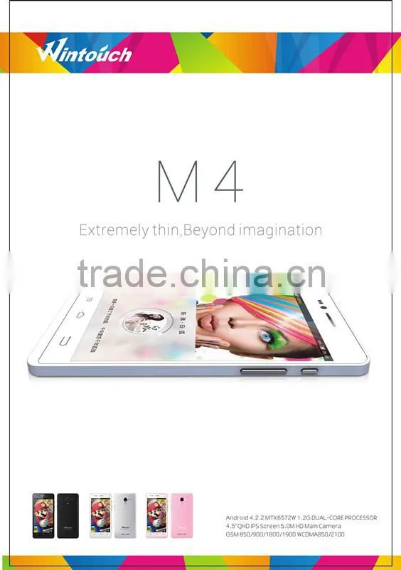 3g WCDMA 4.5" smart mobile phone android smart cellphone multi color optional