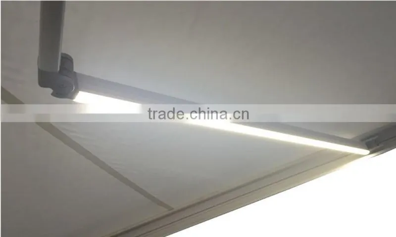 2.2m*1.5m- Retractable Full Cassette Folding arm Awning with LED lights