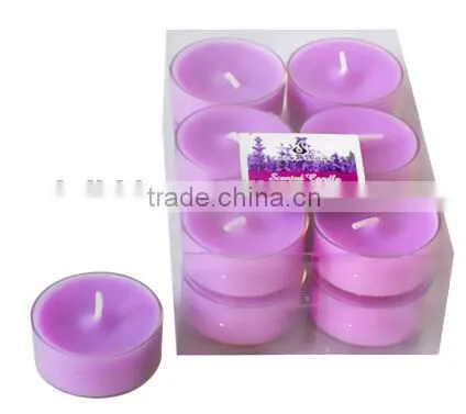 pink tealight candle, rose scented candle