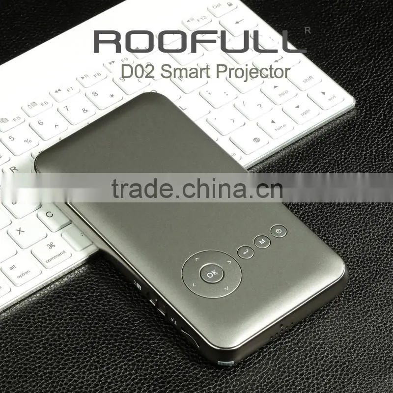 2016 Hot Selling RK3128 Smart Mini Portable Projector Support 4K, H-DMI, USB for Business, Education,and Home Theater