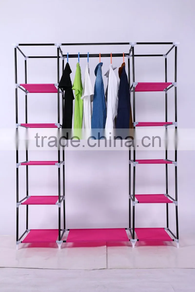 Modern Bedroom Steel Wardrobe, Single Clothing Storage Wardrobe