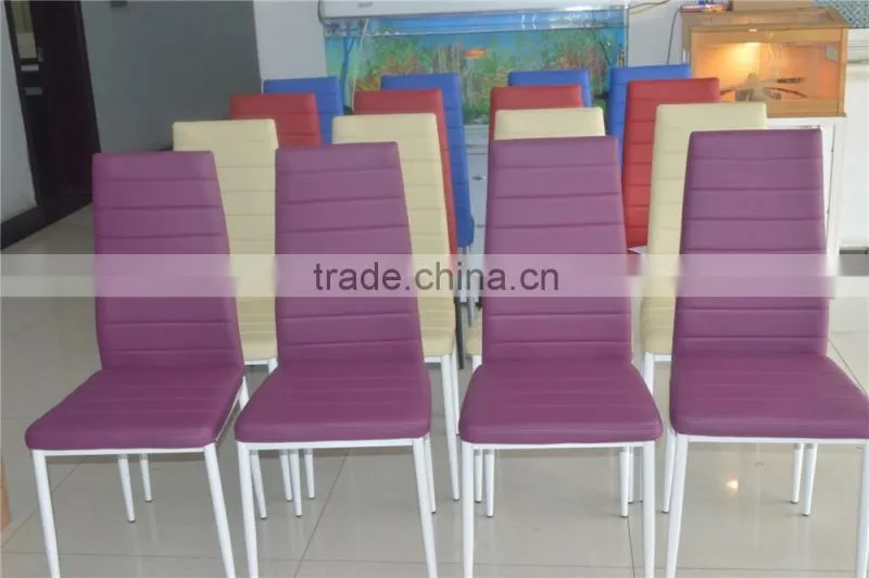 Hot!!! simple super white tempered glass top dining table set