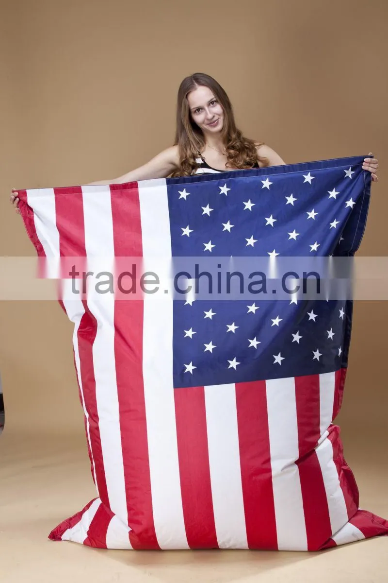flag printing sitting bean chair bed