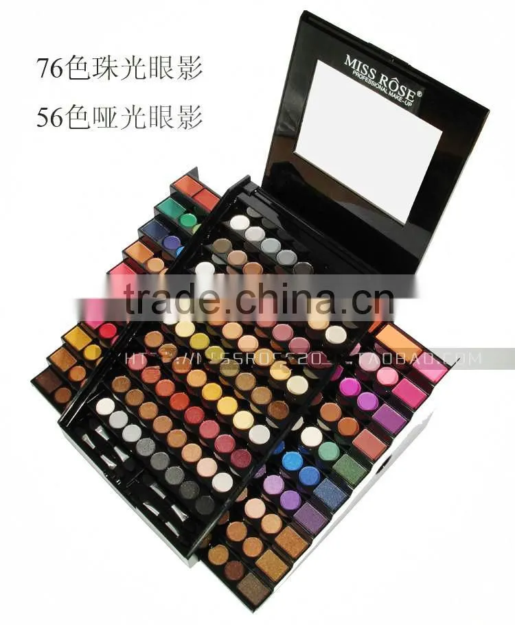 Miss Rose Professional wholesale Makeup Eyeshadow Palette/makeup 132 multi colored eyeshadow