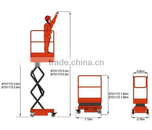 self-propelled electric scissor wheel lift
