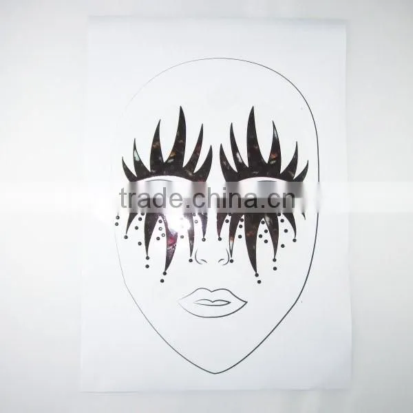 Custom animal dog water transfer full face tattoo for kids makeup face mask stickers makeup face paint supplier