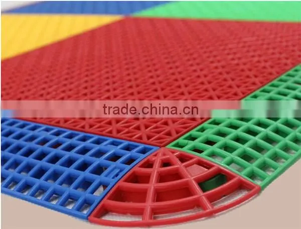 Cheap And Solid Plastic Interlocking Floor Tlie/Mat