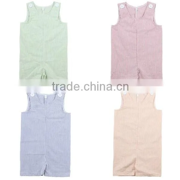 Wholesale 100% cotton toddler clothes boy girl striped pants romper boutique summer infant wear kids bodysuit cotton baby romper
