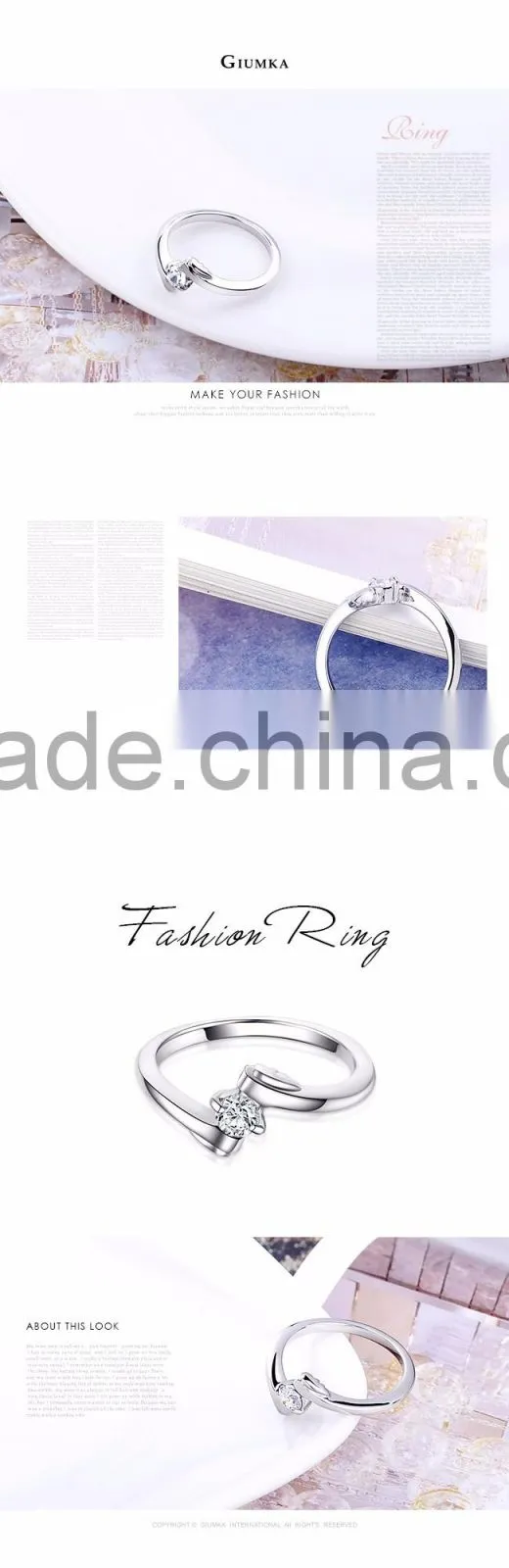 Fashion stainless steel wedding rings