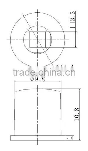 SC401 9.8mm diameter round Push button switch cap