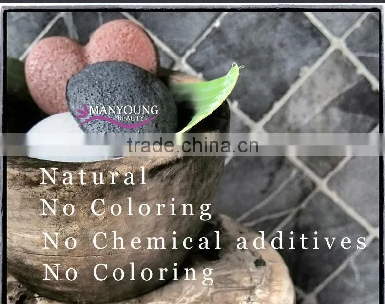 Heart shap charcoal konjac sponge