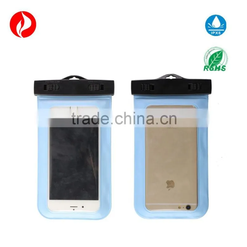 PVC phone waterproof bag for iphone 6 ,waterproof pouch For smart phone