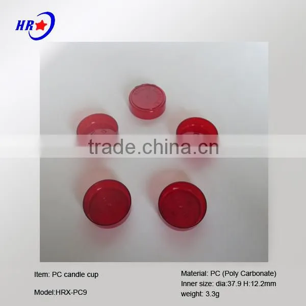 HRX-PC 9 RED CHRISTMAS PLASTIC TEALIGHT CANDLE CUPS