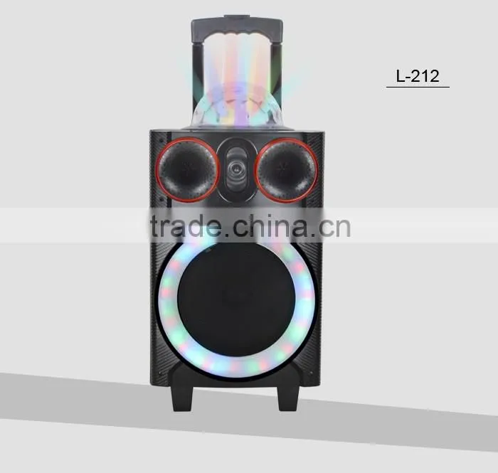 Hoxen 8" active bluetooth speakers box with disco ball light show L-212